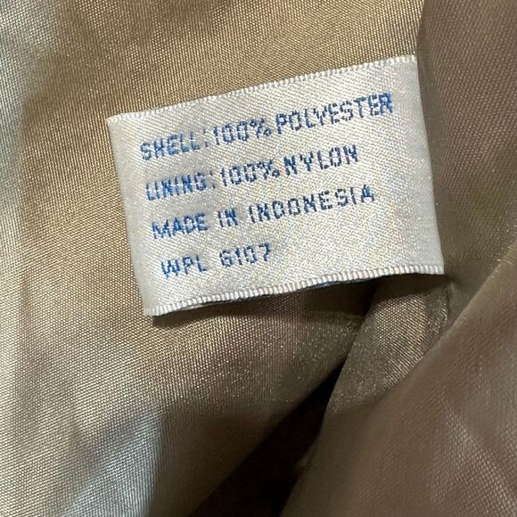 Millennium 2000 Men L Vintage Beige Bomber Jacket Retro Preppy Office Y2K Casual - Picture 12 of 13